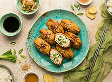 Image of Marinierte Tofutaschen mit Reisfüllung