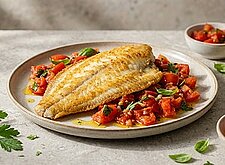 Image of Scholle mit Tomatengemüse