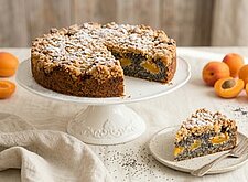 Image of Marillen Mohn Kuchen mit Streusel