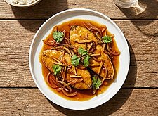 Image of Gedünsteter Fisch in Karamellsoße