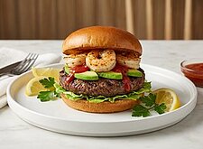 Image of Surf and Turf Burger mit Scampi