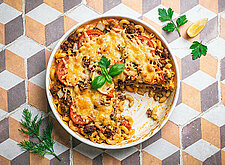 Image of Veganer Cheeseburger-Auflauf