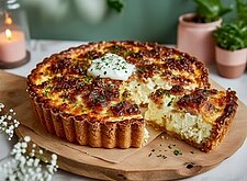 Image of Sauerkraut Quiche mit Apfel und Speck