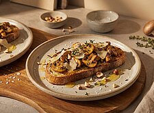 Image of Pilz Bruschetta mit Parmesan und Thymian