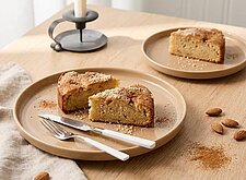 Image of Apfelmus Kuchen mit Mandeln