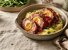Image of Oster-Hackbraten mit Ei