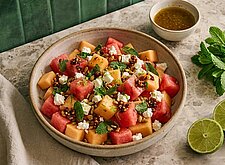 Image of Melonen Feta Salat mit Minze