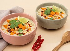 Image of Kokos Curry mit Süßkartoffel und Kichererbsen