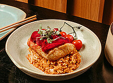 Image of Lachs auf Tomatenreis