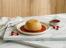 Image of Kartoffel-Pudding mit Hagebuttensauce