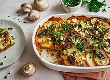 Image of Kartoffelauflauf mit Kürbis und Pilzen