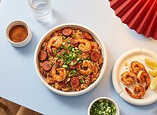Image of Jambalaya mit Garnelen und würziger Wurst