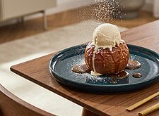 Image of Vegane Bratäpfel mit Vanilleeis