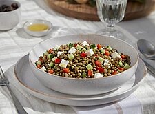 Image of Linsensalat mit Feta & Gemüse