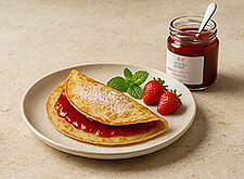 Image of Südtiroler Pfannkuchen mit Erdbeermarmelade