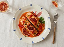 Image of Lachs mit Blutorangen und Chili