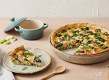 Image of Quiche mit Lachs, Spinat & Lauch