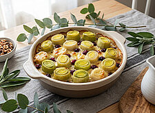 Image of Cremige Lauchpfanne mit Brie & Cranberries