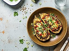 Image of Vegetarisch gefüllte Aubergine