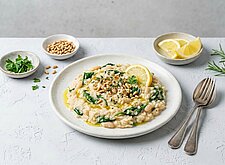 Image of Risotto mit Bohnen und Spinat