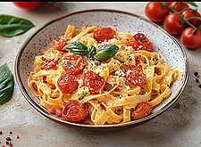 Image of Vegane Tomaten-Feta-Nudeln
