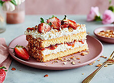 Image of Erdbeer-Mandeltorte