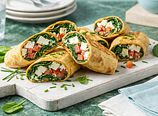 Image of Schnittlauch Feta Spinat Wraps