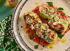Image of Zucchiniblüten mit Kalbfleischfüllung