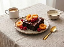 Image of Himbeer Marillen Brownie