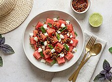 Image of Watermelon Feta Chili Crunch