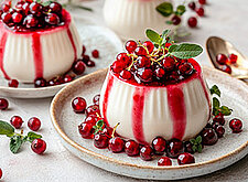 Image of Grießflammeri mit roten Beeren