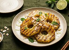 Image of Ananas vom Grill mit Kokos