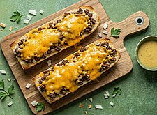 Image of Cheeseburger Baguette aus dem Airfryer