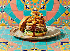 Image of BBQ Fried Onion Burger