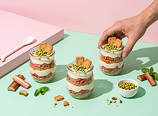 Image of Rhabarber Käsekuchen im Glas