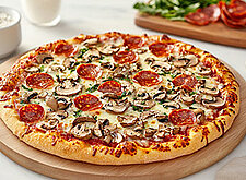 Image of Salami-Champignon-Pizza