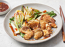Image of Panierte Austernpilze mit Pak Choi