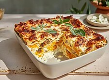 Image of Kürbislasagne mit Pilzen