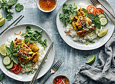 Image of Reis mit Huhn nach Art von Hoi An