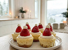 Image of Cheesecake-Weihnachtsmützen