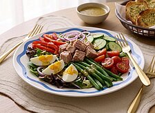 Image of Sattmachersalat mit Thunfisch und Bohnen