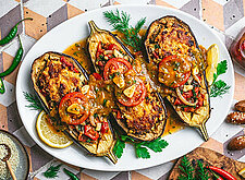 Image of Auberginen mit Füllung