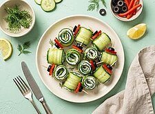 Image of Gurkenröllchen mit Frischkäse
