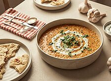Image of Linsen Dal mit Naan und Kräuter Joghurt