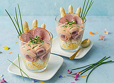 Image of Spargel Cocktail mit Schinken