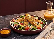 Image of Marktsalat mit Pfirsich-Prosecco-Dressing