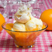 Trüffel-Eis auf Orangen